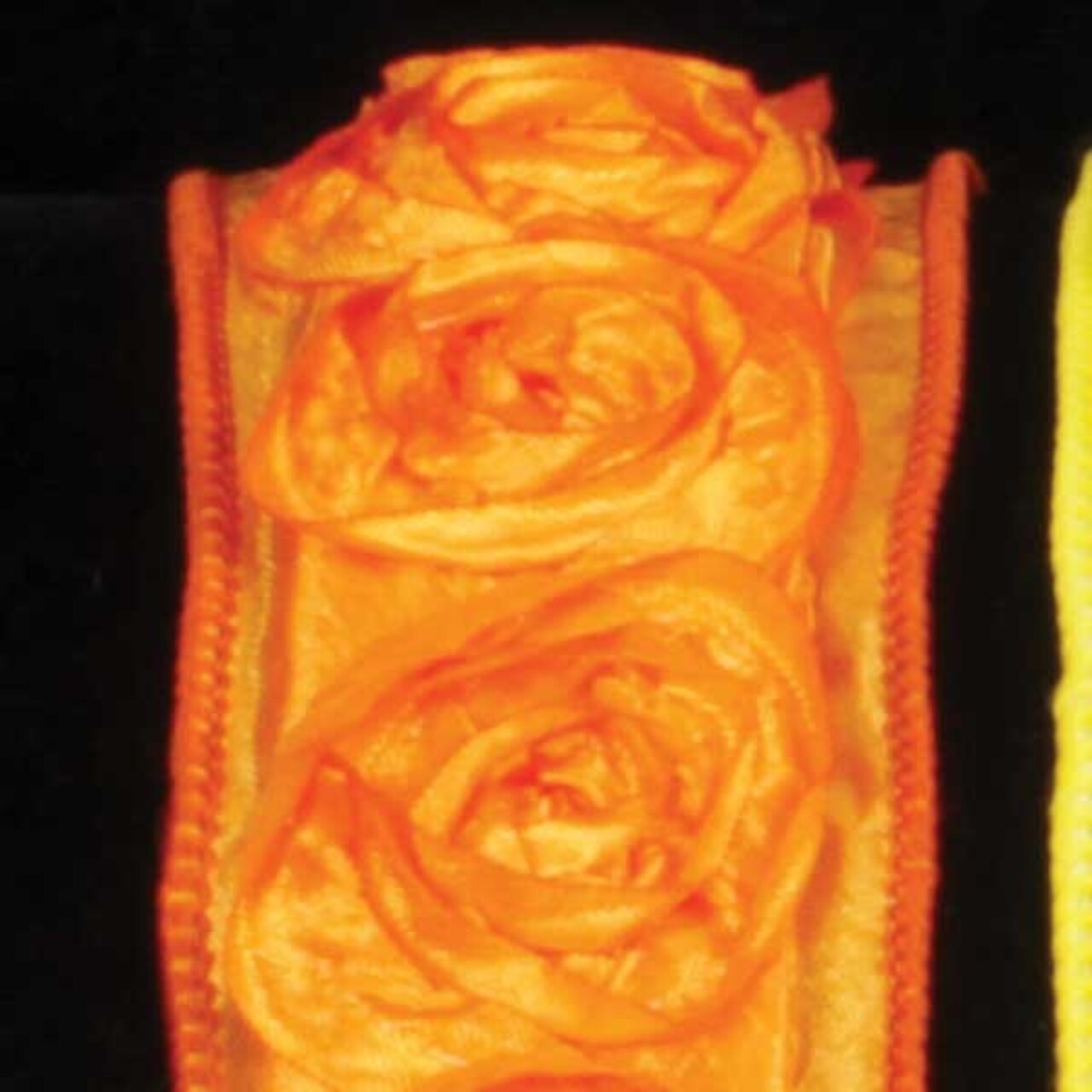 The Ribbon People Orange Floral Wired Craft Ribbon 1.5" x 20 Yards